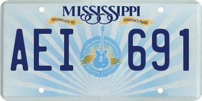 MS license plate AEI691