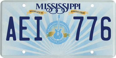 MS license plate AEI776
