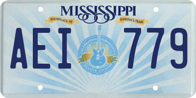 MS license plate AEI779