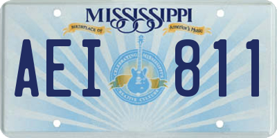 MS license plate AEI811