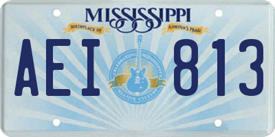MS license plate AEI813