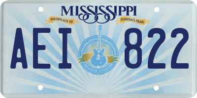 MS license plate AEI822