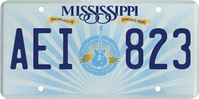 MS license plate AEI823