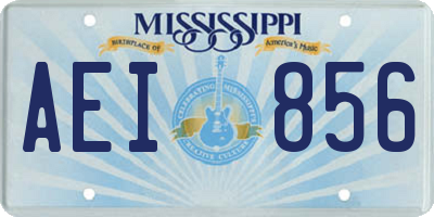 MS license plate AEI856