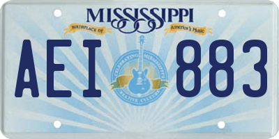 MS license plate AEI883