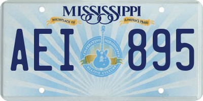 MS license plate AEI895