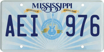 MS license plate AEI976