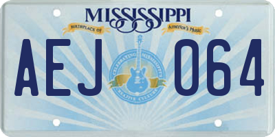MS license plate AEJ064