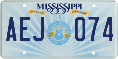 MS license plate AEJ074