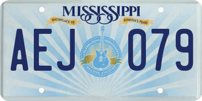MS license plate AEJ079