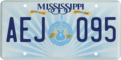 MS license plate AEJ095