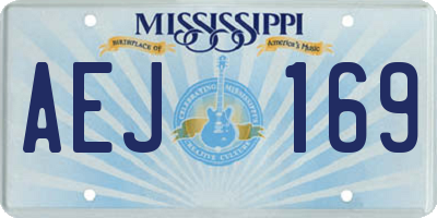 MS license plate AEJ169