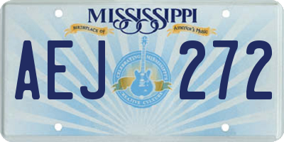 MS license plate AEJ272