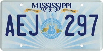 MS license plate AEJ297