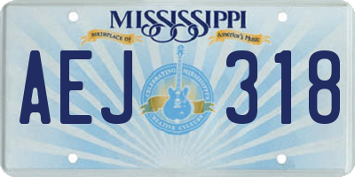 MS license plate AEJ318