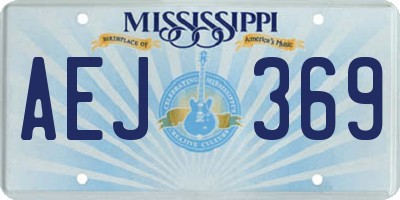 MS license plate AEJ369