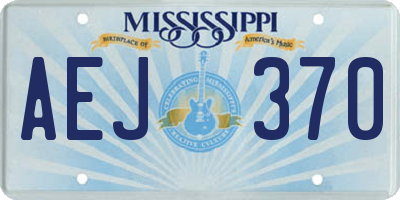 MS license plate AEJ370