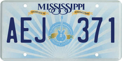 MS license plate AEJ371