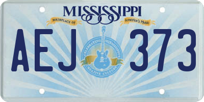 MS license plate AEJ373