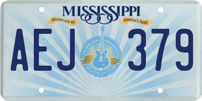MS license plate AEJ379