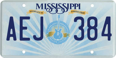 MS license plate AEJ384