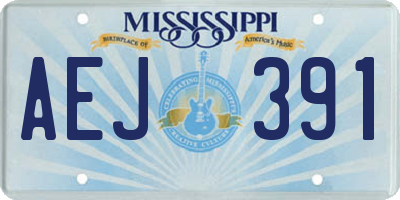 MS license plate AEJ391