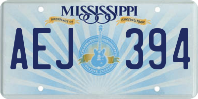 MS license plate AEJ394