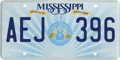 MS license plate AEJ396