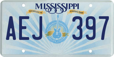 MS license plate AEJ397