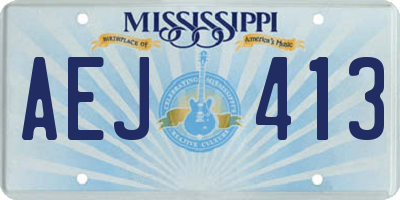 MS license plate AEJ413