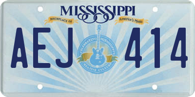 MS license plate AEJ414