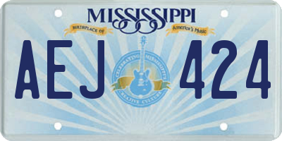 MS license plate AEJ424