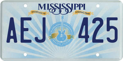 MS license plate AEJ425