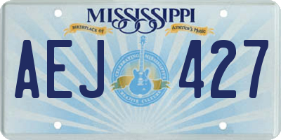 MS license plate AEJ427