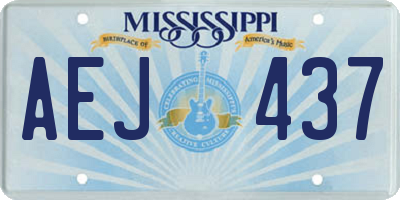 MS license plate AEJ437