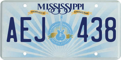 MS license plate AEJ438