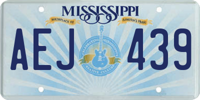 MS license plate AEJ439