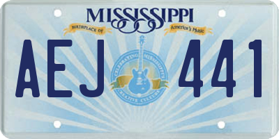 MS license plate AEJ441