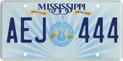 MS license plate AEJ444