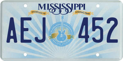 MS license plate AEJ452