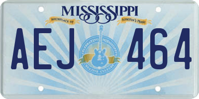 MS license plate AEJ464