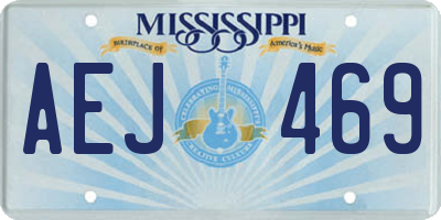 MS license plate AEJ469