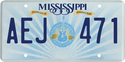 MS license plate AEJ471