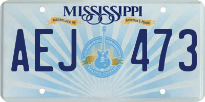 MS license plate AEJ473