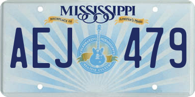 MS license plate AEJ479
