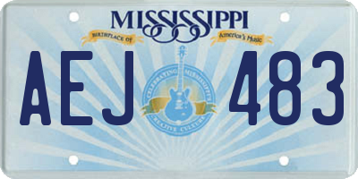 MS license plate AEJ483