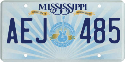 MS license plate AEJ485