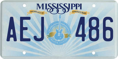 MS license plate AEJ486