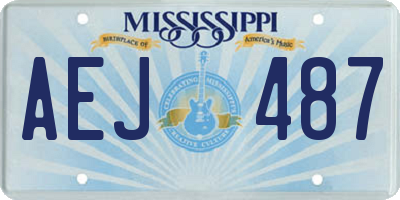 MS license plate AEJ487