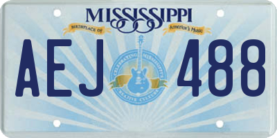 MS license plate AEJ488